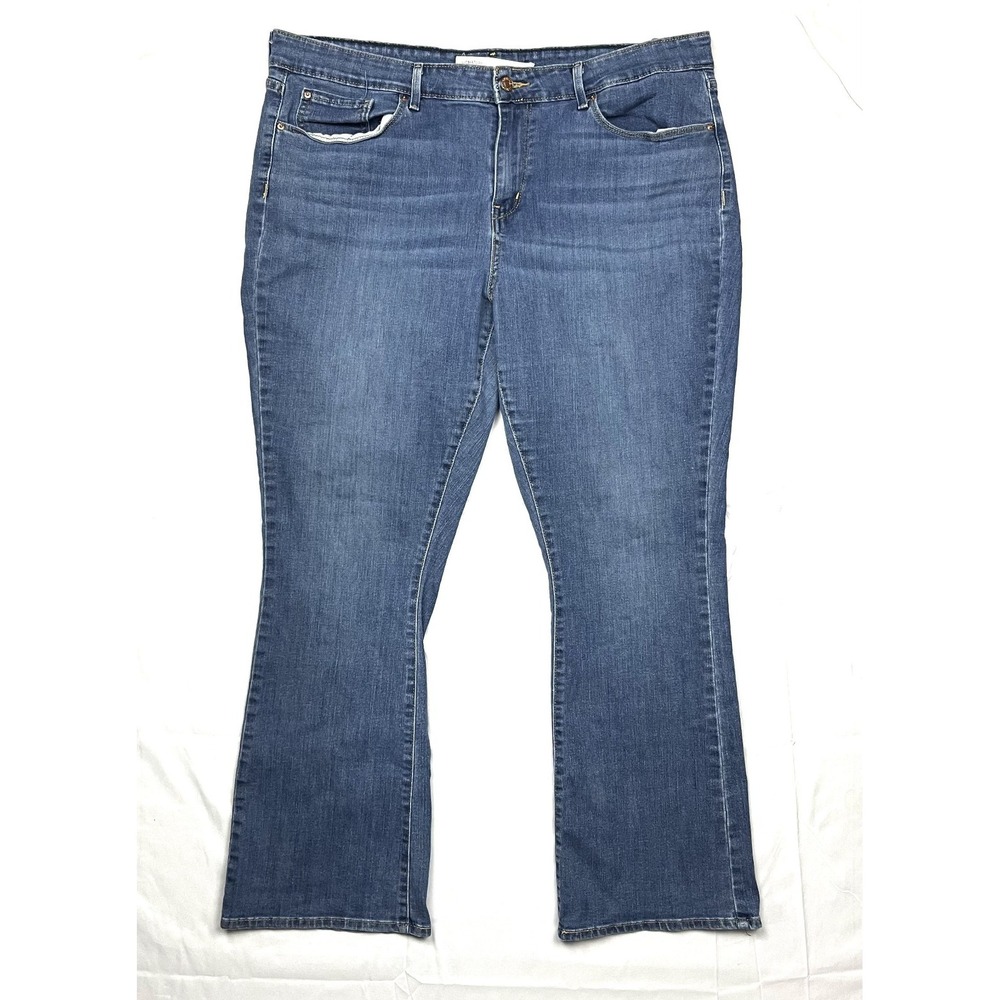 Signature by Levi Strauss Women 18M W34 L32 Mid Rise Bootcut Jeans Blue Stretch